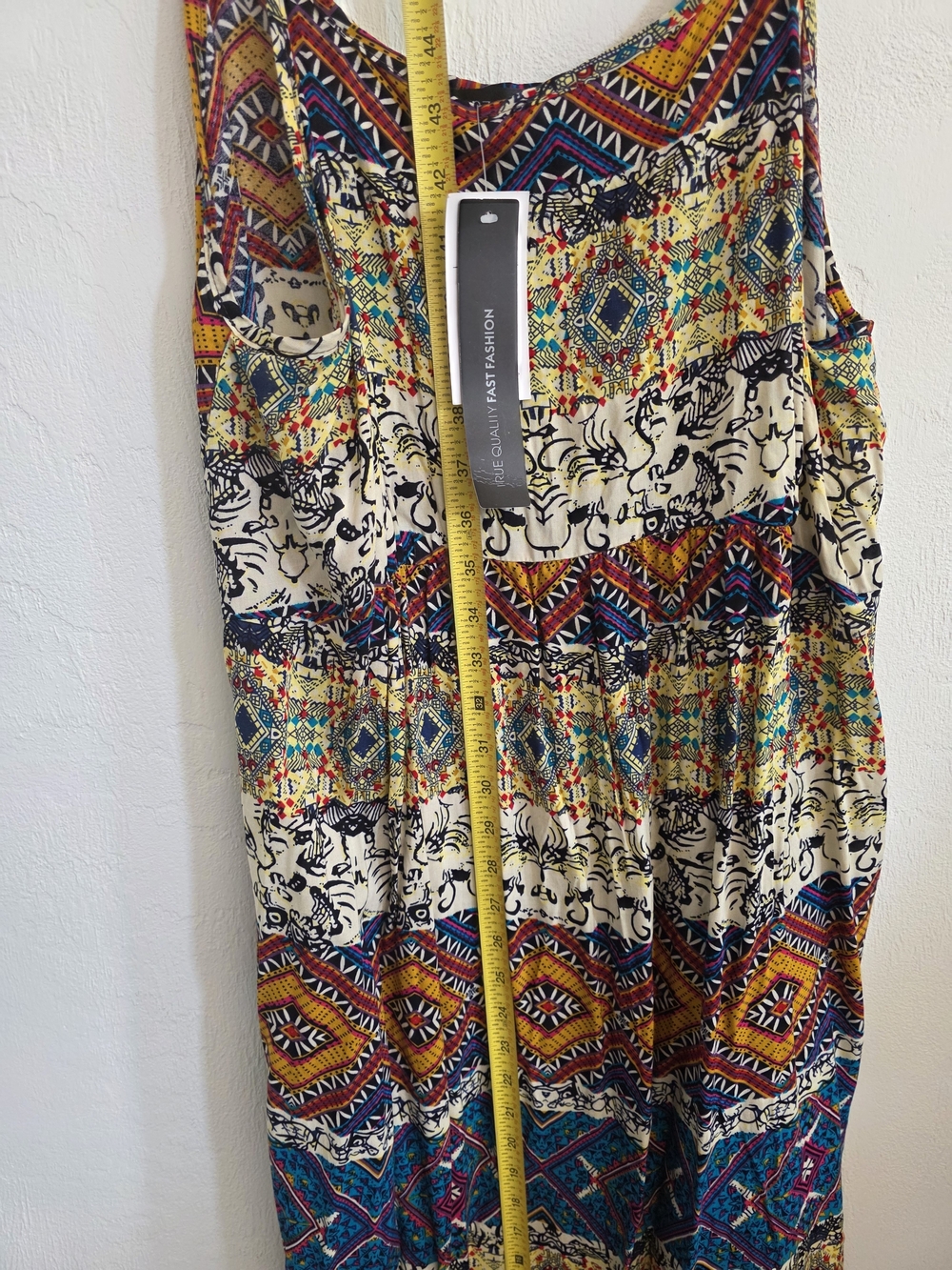 Zanzea Printed Boho Maxi Dress in Teal, Mustard, Navy, Cream - Picture 3 of 5